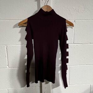 Fashion Nova Ribbed ladder cut out sweater size S